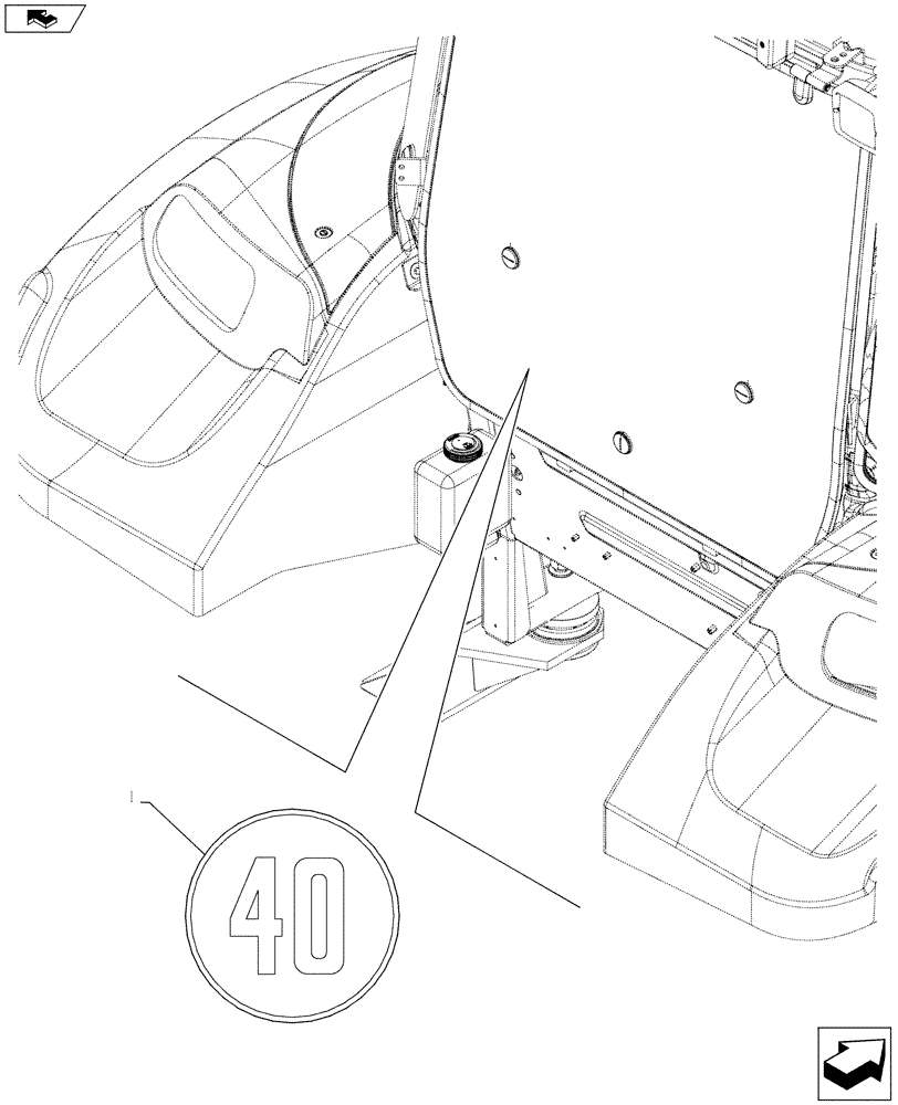 Схема запчастей Case IH FARMALL 85C - (90.108.AE) - VAR - 334230, 334231 - DECALS (90) - PLATFORM, CAB, BODYWORK AND DECALS