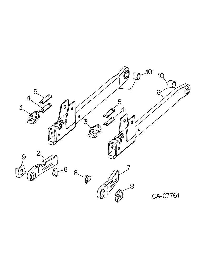 Схема запчастей Case IH 3688 - (09-09) - FRAME, THREE POINT HITCH, CAT. II, TELESCOPING LOWER LINK (12) - FRAME