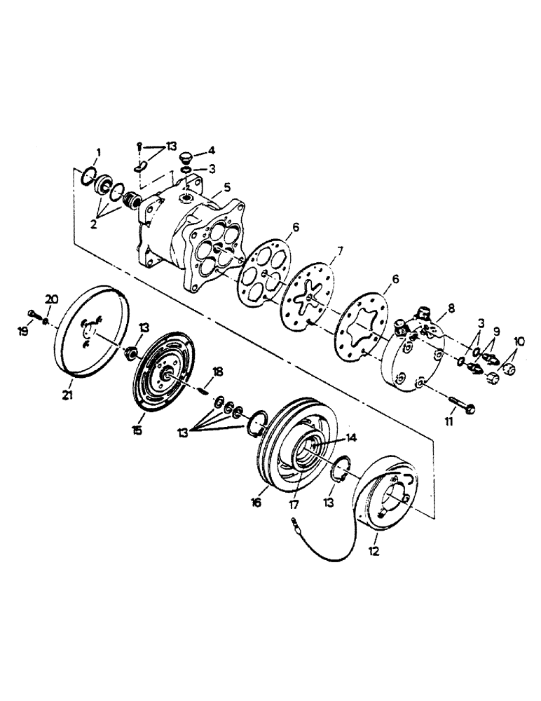 Схема запчастей Case IH 9180 - (03-15) - AIR CONDITIONING COMPRESSOR ASSEMBLY (03) - Climate Control