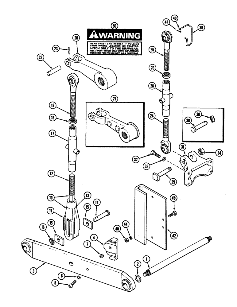 Схема запчастей Case IH 2290 - (9-478) - HITCH DRAFT ARMS AND LIFT LINKS (09) - CHASSIS/ATTACHMENTS