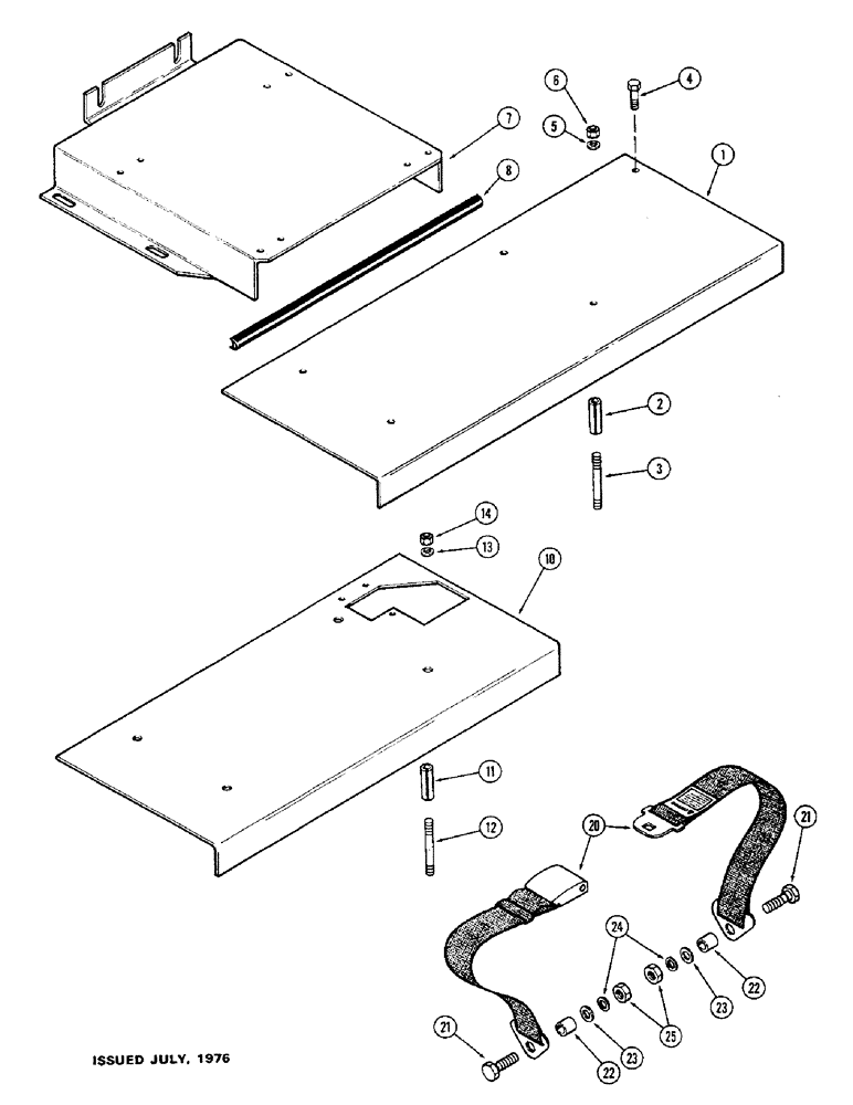 Схема запчастей Case IH 1570 - (266) - SEAT SUPPORT PLATE (09) - CHASSIS/ATTACHMENTS