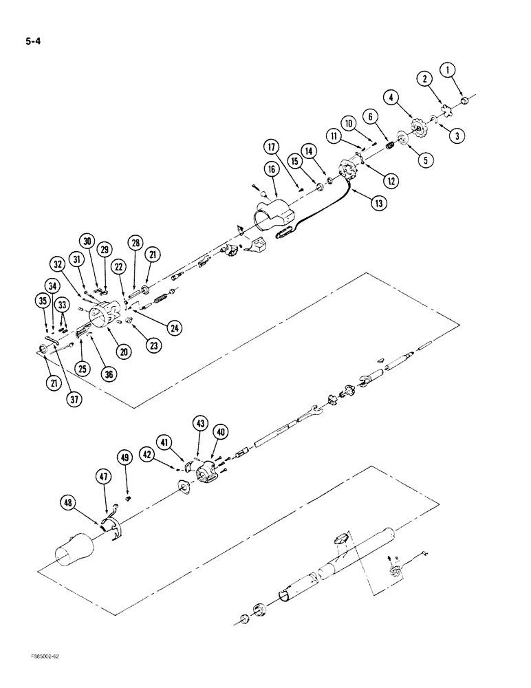 Схема запчастей Case IH STEIGER - (5-004) - STEERING COLUMN ASSEMBLY (05) - STEERING