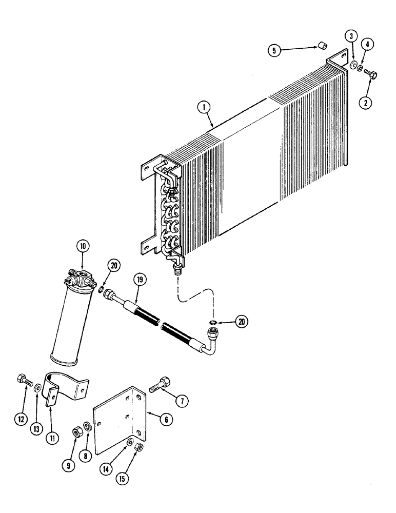 Схема запчастей Case IH 4890 - (9-460) - AIR CONDITIONING, CONDENSER AND RECEIVER, DRIER MOUNTING (09) - CHASSIS/ATTACHMENTS