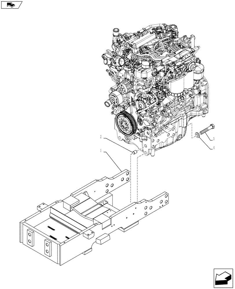 Схема запчастей Case IH FARMALL 85C - (25.400.AF) - VAR - 334216 - FRONT AXLE SUPPORT, 2WD (25) - FRONT AXLE SYSTEM