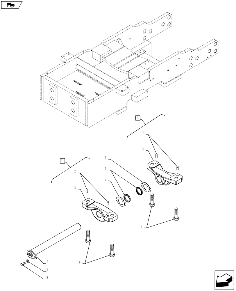 Схема запчастей Case IH FARMALL 115C - (25.400.AL) - VAR - 334216 - FRONT AXLE, SUPPORT, PLATE, 2WD (25) - FRONT AXLE SYSTEM