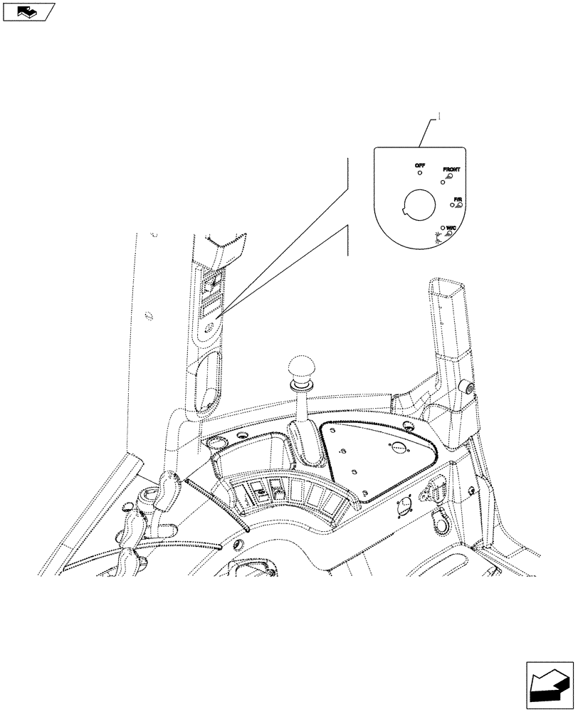 Схема запчастей Case IH FARMALL 85C - (90.108.AA[01]) - VAR - 334220, 334222, 334223, 334230, 334231, 334232, 334356 - DECALS, CONTROLS, W/ CAB - ISO (90) - PLATFORM, CAB, BODYWORK AND DECALS