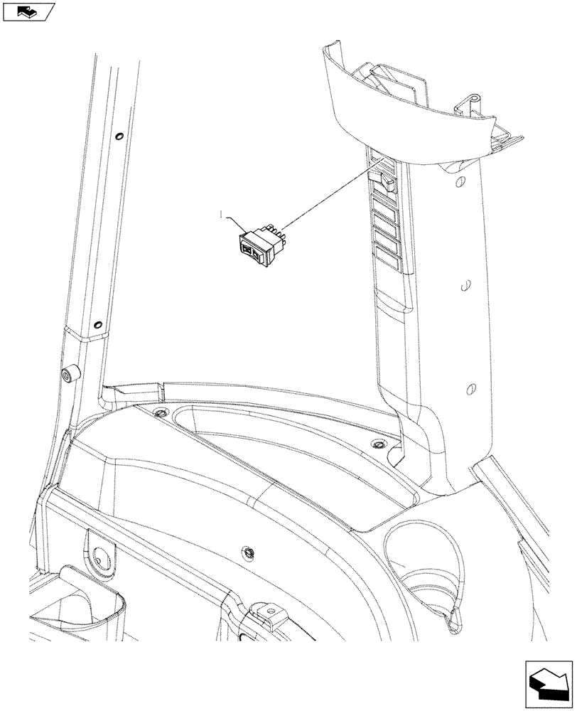 Схема запчастей Case IH FARMALL 85C - (55.302.AI[01]) - VAR - 334214 - BATTERY CUT-OUT, SWITCH, W/CAB - ISO (55) - ELECTRICAL SYSTEMS