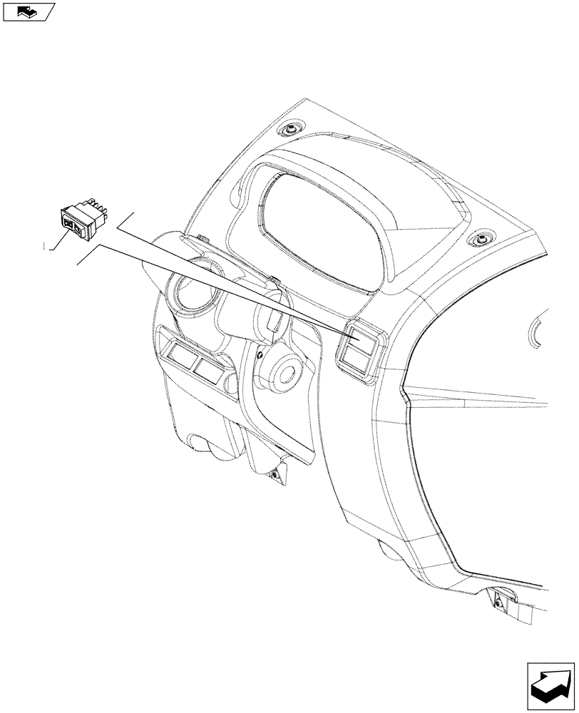 Схема запчастей Case IH FARMALL 95C - (55.302.AI[02]) - VAR - 334213, 334214 - BATTERY CUT-OUT, SWITCH, W/O CAB - ISO (55) - ELECTRICAL SYSTEMS