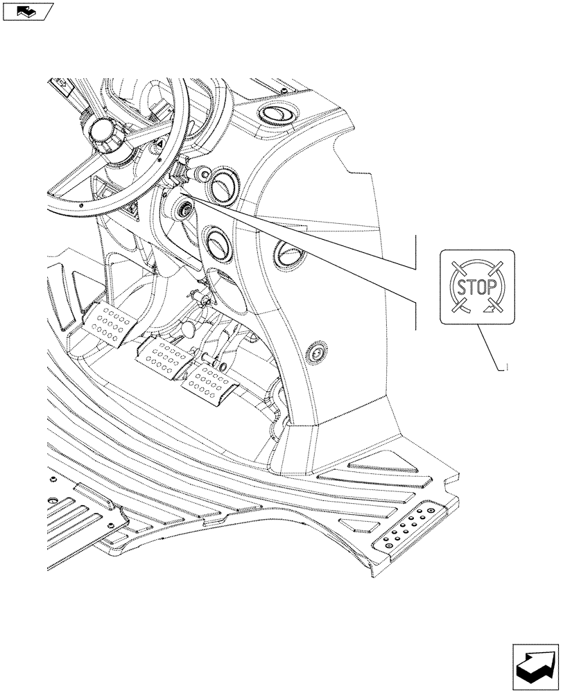 Схема запчастей Case IH FARMALL 105C - (90.108.AC[23]) - VAR - 334220, 334222, 334223, 334230, 334231, 33423, 334356 - WARNING DECAL - ISO (90) - PLATFORM, CAB, BODYWORK AND DECALS