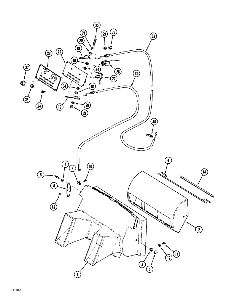 Схема запчастей Case IH 9350 - (9-092) - CAB AIR CONDITIONER AND HEATER, CONTROLS AND AIR PLENUM (09) - CHASSIS/ATTACHMENTS