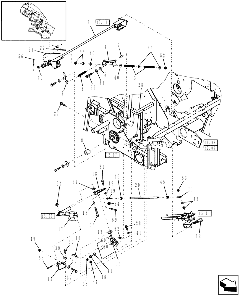 Схема запчастей Case IH RB564 - (15.02) - ELECTRIC TWINE WRAP (15) - KNOTTER /WRAPPER