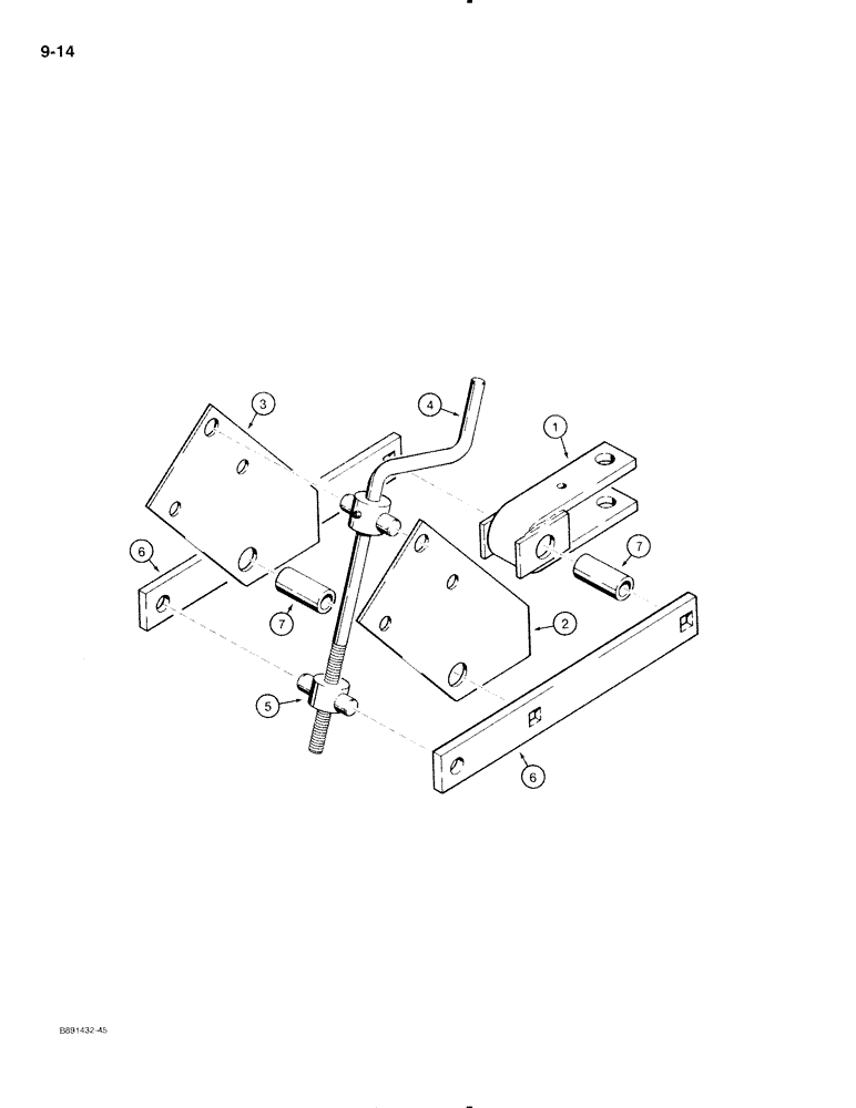 Схема запчастей Case IH 370 - (9-14) - STANDARD HITCH PARTS (09) - CHASSIS/ATTACHMENTS