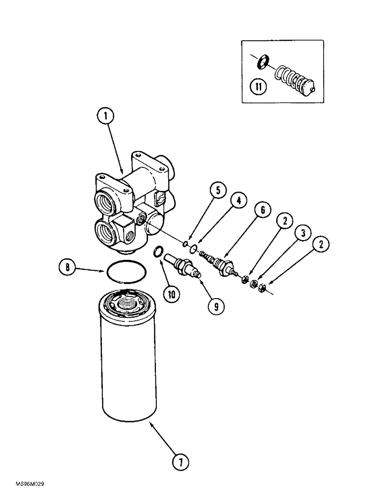 Схема запчастей Case IH 9380 - (8-034) - TRANSMISSION AND HYDRAULIC OIL FILTER ASSEMBLY (08) - HYDRAULICS