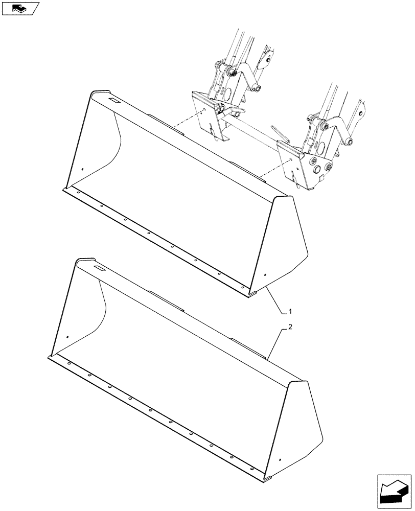 Схема запчастей Case IH FARMALL 85C - (82.300.AN) - VAR - 333489, 334489, 335489, 339489, 334490, 335490, 336450, 337490 - LOADER BUCKET - NA (82) - FRONT LOADER & BUCKET