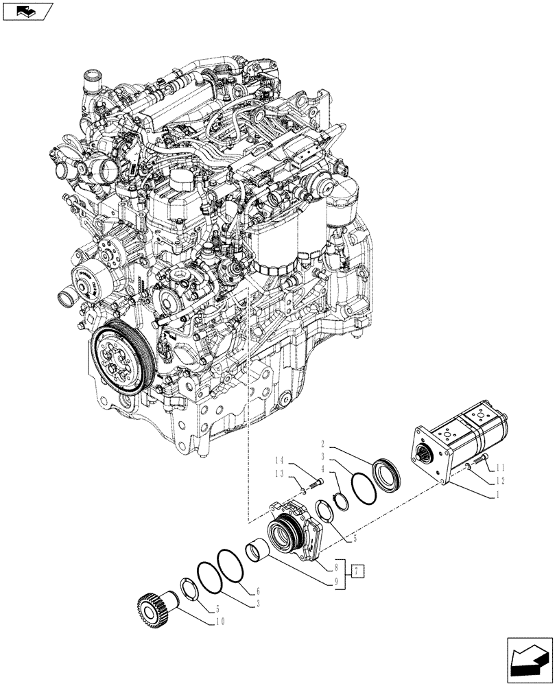 Схема запчастей Case IH FARMALL 105C - (35.104.AA[01]) - VAR - 743563 - HYDRAULIC PUMP (35) - HYDRAULIC SYSTEMS