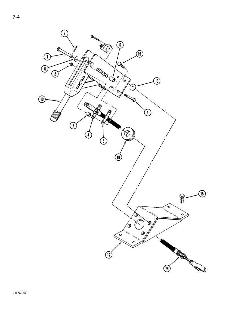 Схема запчастей Case IH 9180 - (7-04) - PARK BRAKE CONTROLS (07) - BRAKES