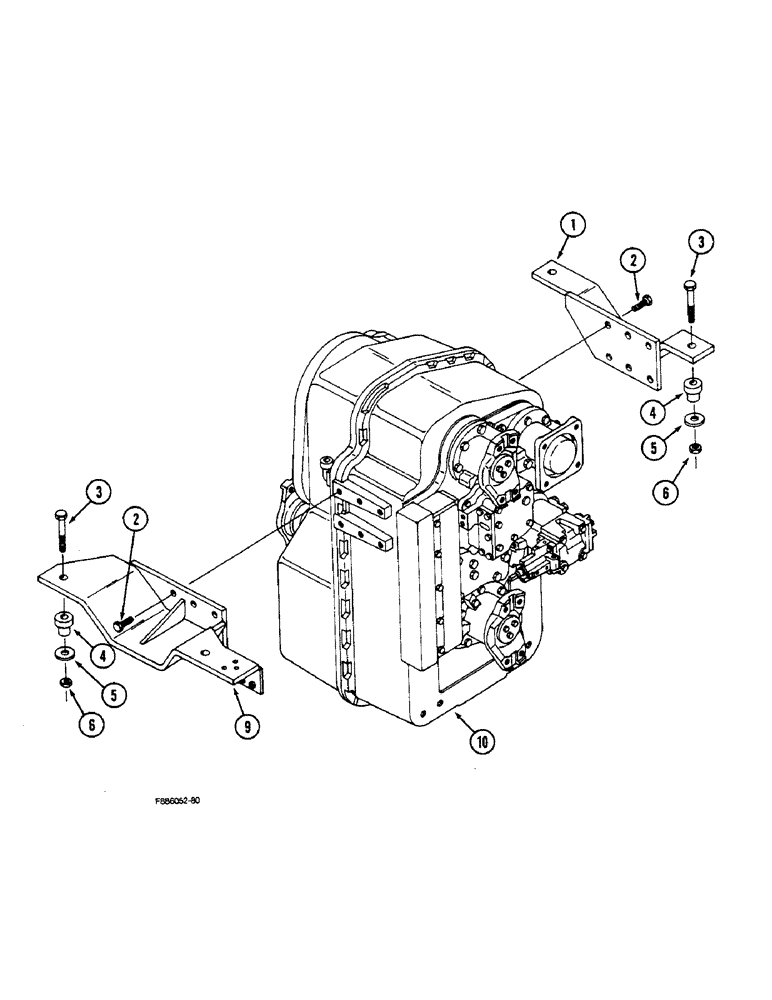 Схема запчастей Case IH STEIGER - (6-02) - TRANSMISSION MOUNTING (06) - POWER TRAIN