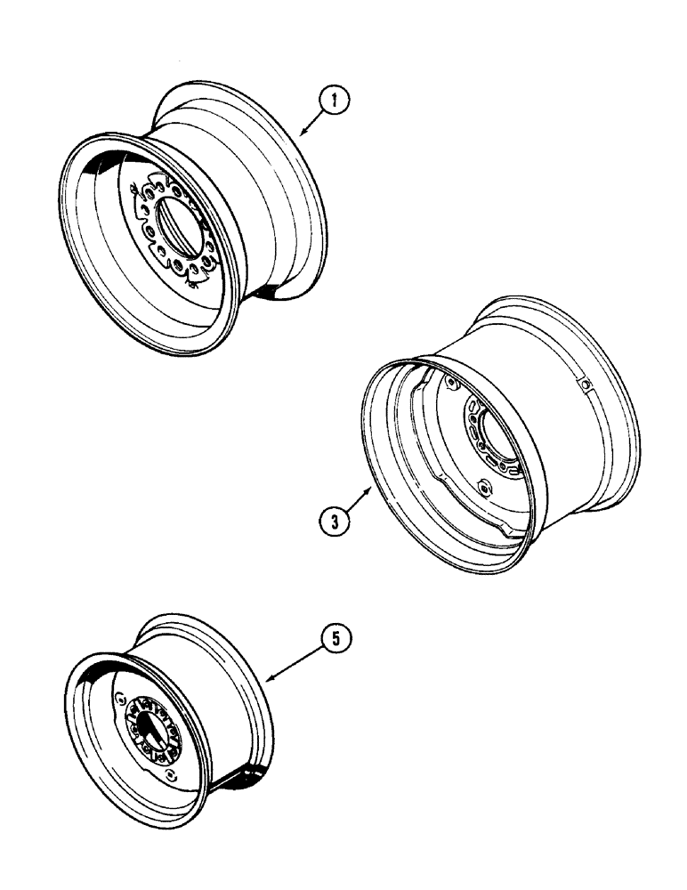 Схема запчастей Case IH 1290 - (T-08) - REAR WHEELS, LOW PROFILE SPECIAL (11) - WHEELS & WEIGHTS