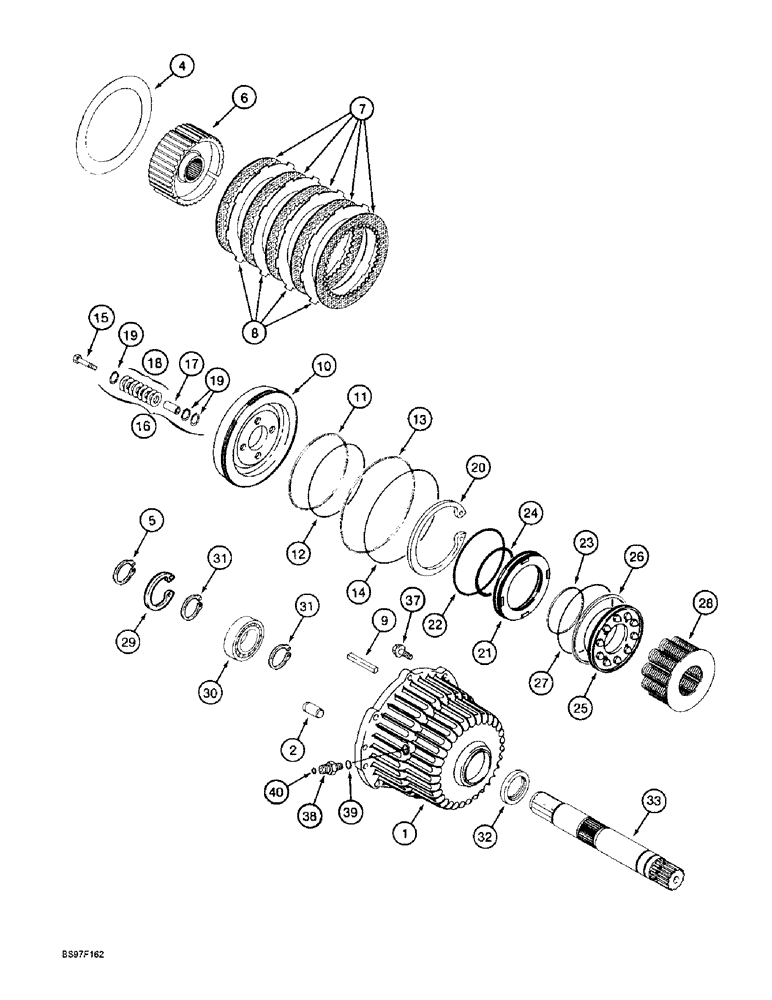 Схема запчастей Case IH 2188 - (7-06) - MASTER BRAKES, PRIOR TO COMBINE P.I.N. JJC0193725 (5.1) - BRAKES