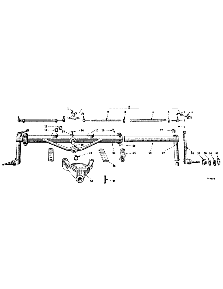 Схема запчастей Case IH 230 - (294) - ATTACHMENTS, ADJUSTABLE WIDE FRONT AXLE ATTACHMENT, SPECIAL, FARMALL 200 & 230 TRACTORS Attachments