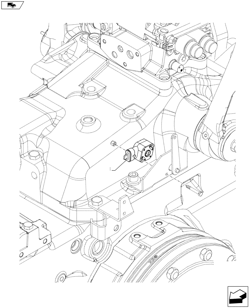 Схема запчастей Case IH FARMALL 85C - (55.130.AT) - VAR - 380832, 743597 - HYDRAULIC LIFT, POTENTIOMETER (HI-LO) (55) - ELECTRICAL SYSTEMS