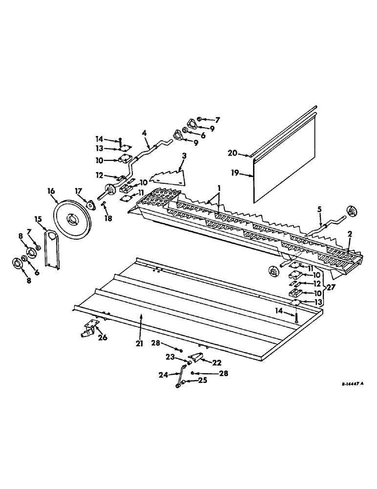 Схема запчастей Case IH 315 - (R-21) - SEPARATOR, STRAW RACK AND RETURN PAN Separation