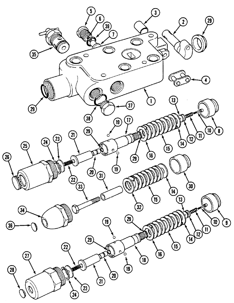 Схема запчастей Case IH 1594 - (8-314) - REMOTE VALVE ASSEMBLIES (08) - HYDRAULICS