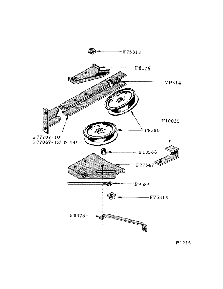 Схема запчастей Case IH 800 - (019) - SICKLE DRIVE IDLER AND TIGHTENER (58) - ATTACHMENTS/HEADERS