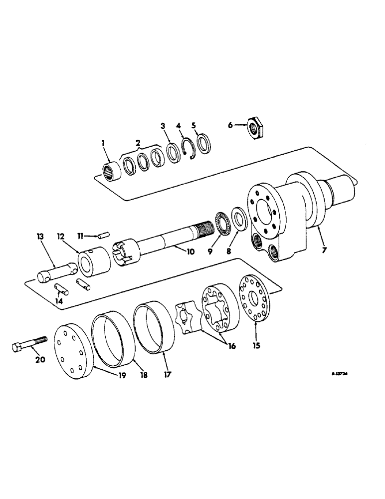 Схема запчастей Case IH 615 - (10-28) - HYDRAULICS, STEERING HAND PUMP (07) - HYDRAULICS