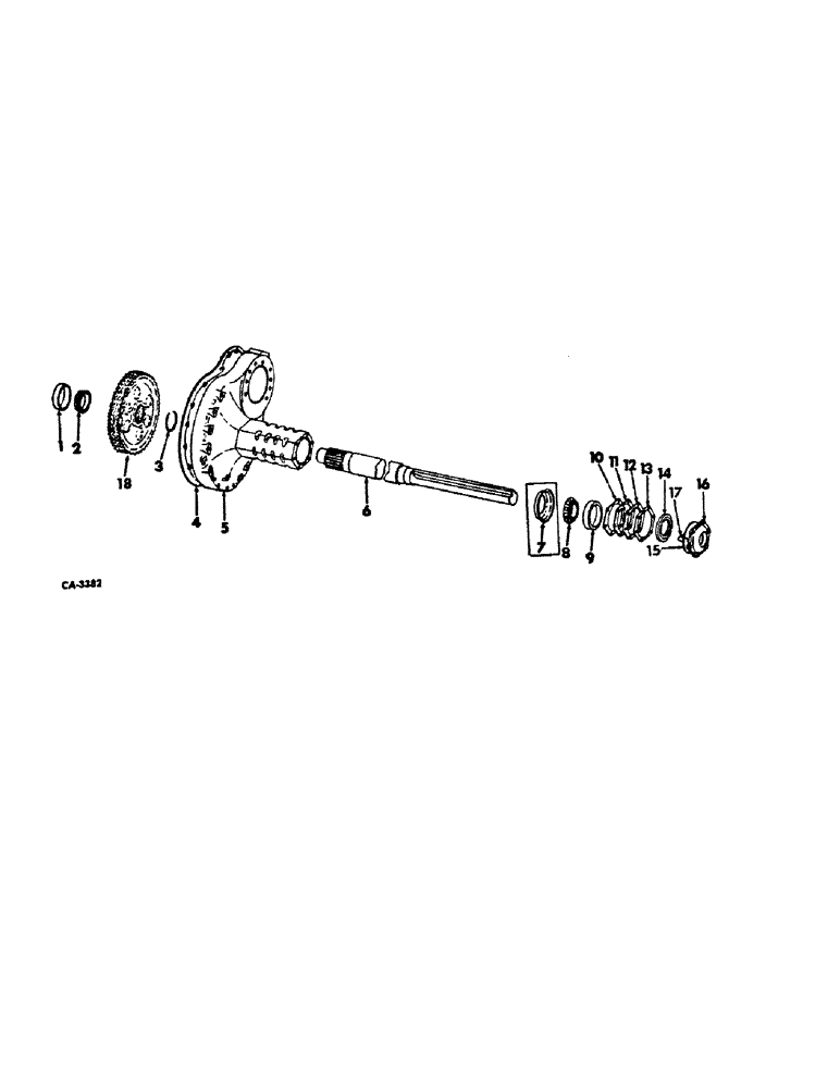 Схема запчастей Case IH 1468 - (07-48) - DRIVE TRAIN, REAR AXLE AND CONNECTIONS, 1466 AND 1468 TRACTORS (04) - Drive Train