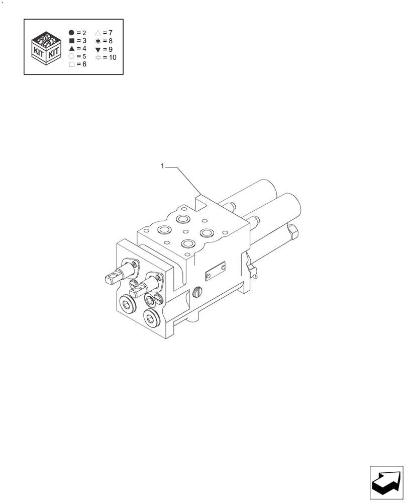 Схема запчастей Case IH FARMALL 125A - (35.204.BQ) - HYDRAULIC VALVE - CONTROLS - BEFORE SN: CF01573M, CF01578M, CF01596M (35) - HYDRAULIC SYSTEMS