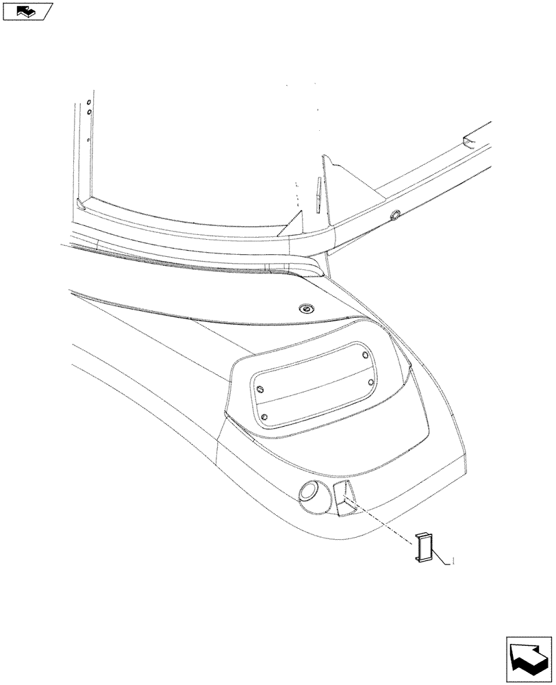 Схема запчастей Case IH FARMALL 95C - (90.116.AC[11]) - VAR - 330783, 332035, 390831, 391035, 743595, 743596 - REAR FENDER, PLUG (90) - PLATFORM, CAB, BODYWORK AND DECALS