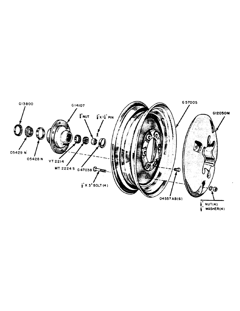 Схема запчастей Case IH 400B-SERIES - (144) - FRONT WHEEL AND HUB, 312B GENERAL PURPOSE TRACTORS (06) - POWER TRAIN