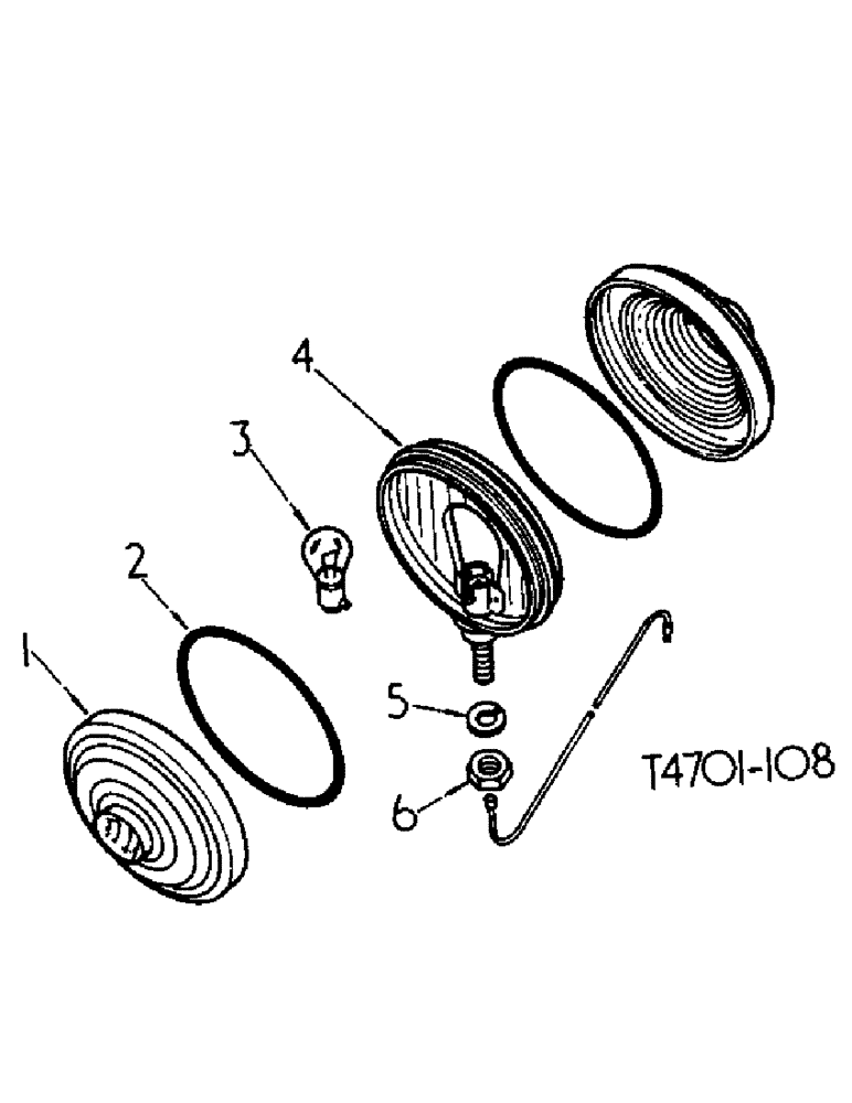 Схема запчастей Case IH 276 - (6-76) - FLASHER LAMP, TRACTOR CAB ATTACHMENTS (04) - ELECTRICAL SYSTEMS