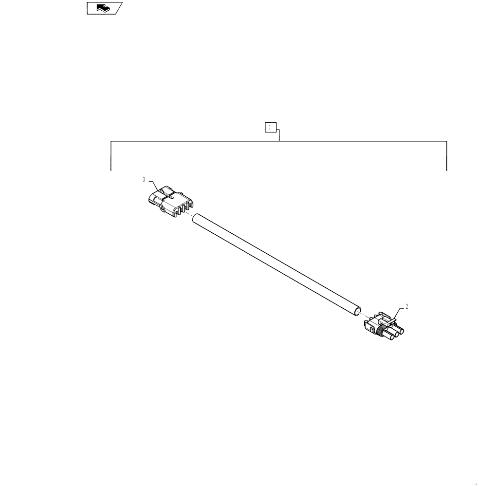 Схема запчастей Case IH 2280 - (55.100.AB[05]) - DELUXE AUGER JUMPER CABLE (55) - ELECTRICAL SYSTEMS