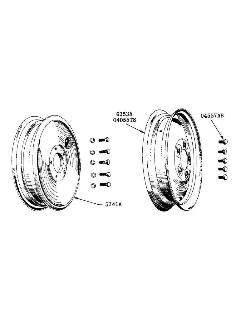 Схема запчастей Case IH SO-SERIES - (092) - FRONT WHEELS FOR PNEUMATIC FARM TIRES, FOR S AND SO TRACTORS (06) - POWER TRAIN