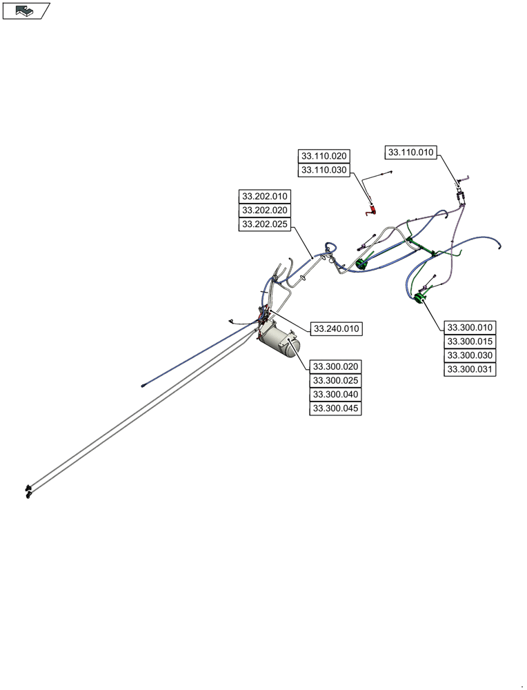 Схема запчастей Case IH LB324P - (00.000.33) - PICTORIAL INDEX - BRAKES AND CONTROLS (00) - GENERAL & PICTORIAL INDEX