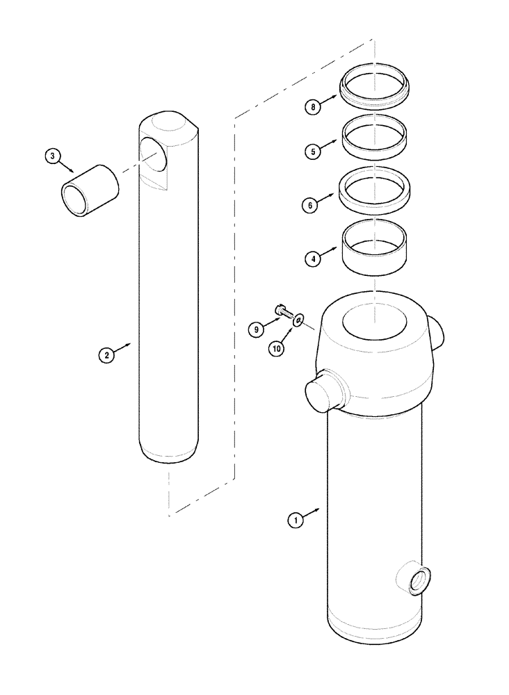 Схема запчастей Case IH MX110 - (08-08) - CYLINDER ASSEMBLY (08) - HYDRAULICS