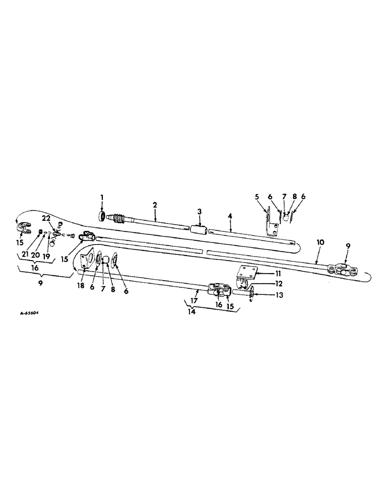 Схема запчастей Case IH 414 - (070) - STEERING SHAFTS (41) - STEERING