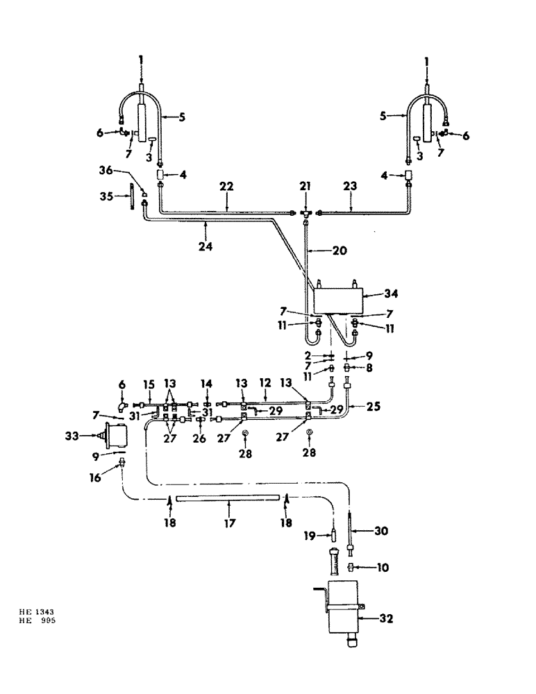 Схема запчастей Case IH 210 - (F-04) - HYDRAULICS SYSTEM, CHASSIS, SERIAL NUMBER 3700 AND SINCE (07) - HYDRAULIC SYSTEM