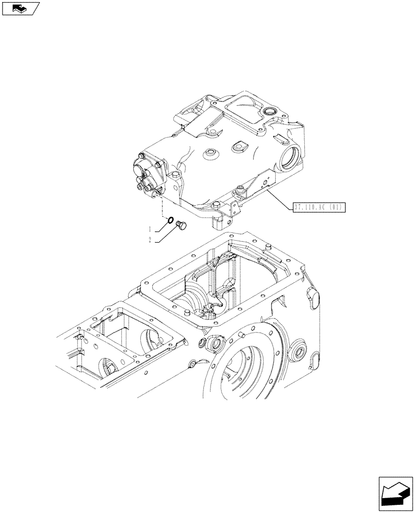 Схема запчастей Case IH FARMALL 85C - (35.116.AD[06]) - VAR - 743595 - LIFT CYLINDER, PIPE (35) - HYDRAULIC SYSTEMS