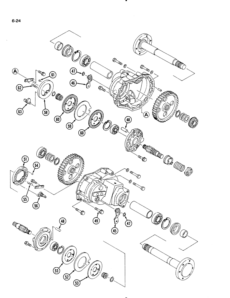 Схема запчастей Case IH 1130 - (6-24) - REAR AXLE (06) - POWER TRAIN