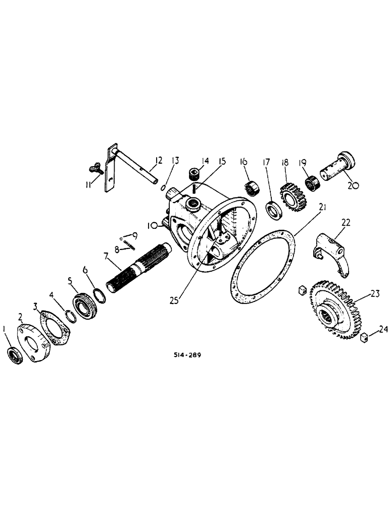 Схема запчастей Case IH 258 - (07-060) - SIDE DRIVE POWER TAKE-OFF (04) - Drive Train