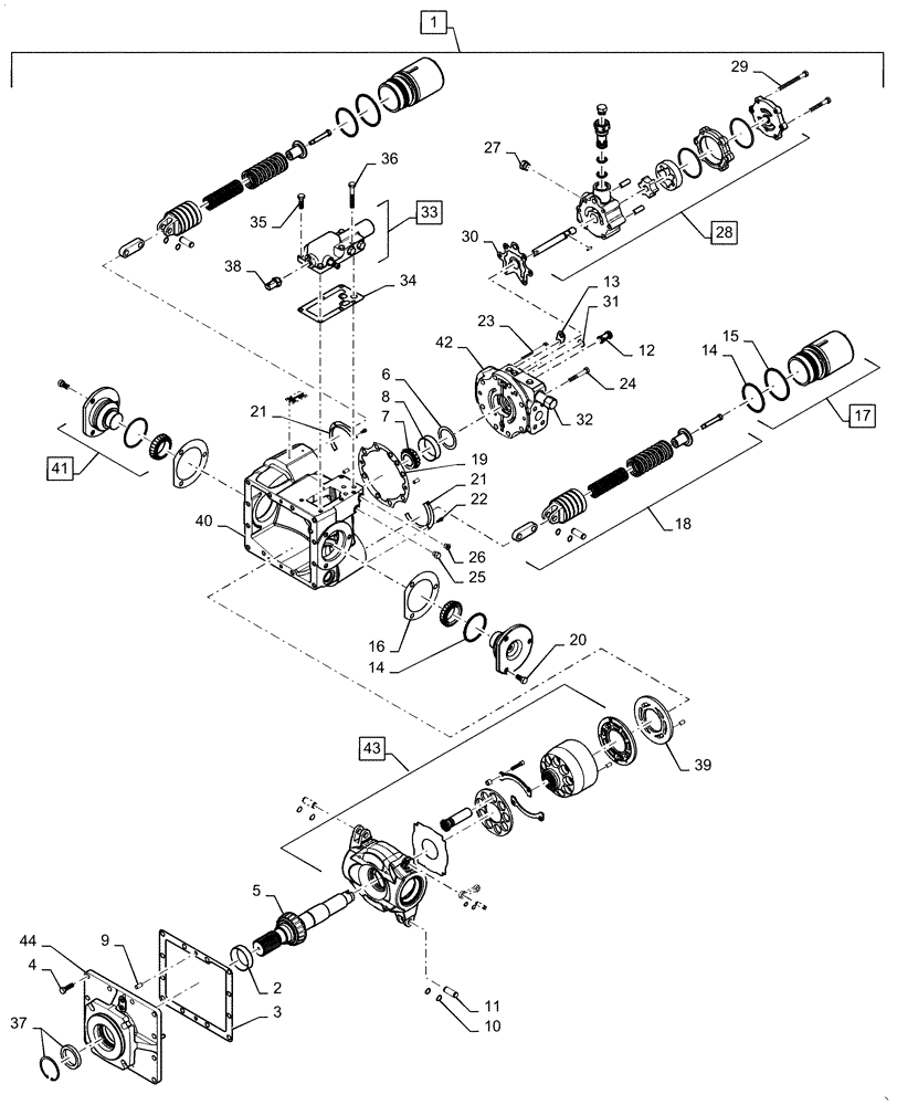 Схема запчастей Case IH 6140 - (29.218.AO) - HYDROSTATIC MOTOR (29) - HYDROSTATIC DRIVE