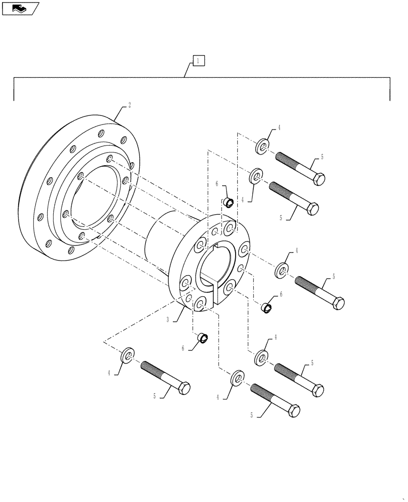 Схема запчастей Case IH TITAN 3030 - (44.101.02) - FRONT AXLE HUB (44) - WHEELS