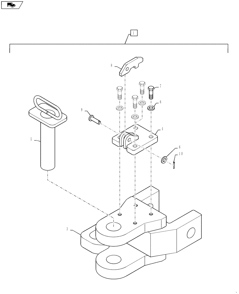 Схема запчастей Case IH STEIGER 600 - (88.035.14) - DIA KIT, ADDITIONAL PRODUCTS - DRAWBAR ASSY, ADAPTOR (88) - ACCESSORIES