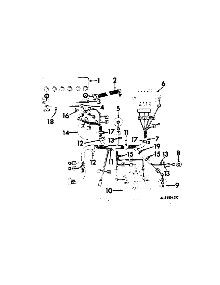 Схема запчастей Case IH 616 - (G-13) - ELECTRICAL SYSTEM, ENGINE WIRING, GASOLINE AND LP GAS (06) - ELECTRICAL SYSTEMS