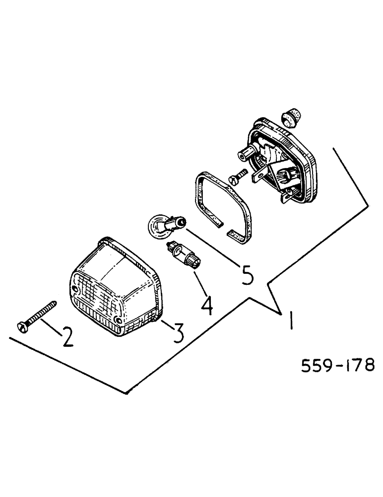 Схема запчастей Case IH 584 - (08-058) - LIGHT, SIDE AND FLASHER, DE-LUXE CAB (06) - ELECTRICAL