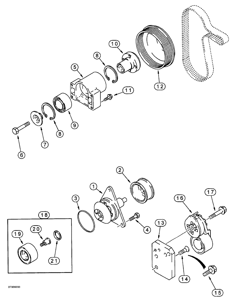 Схема запчастей Case IH SPX4260 - (032) - WATER PUMP SYSTEM (10) - ENGINE