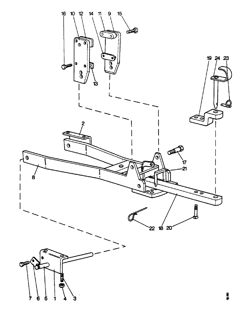 Схема запчастей Case IH 990 - (K04) - DRAWBARS AND HITCHES, UNIVERSAL DRAWBARS, 990, 995, 996, 1210 AND 1212 TRACTORS Drawbars & Hitches